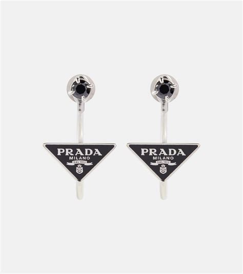 prada silver earrings|Prada earrings dupe.